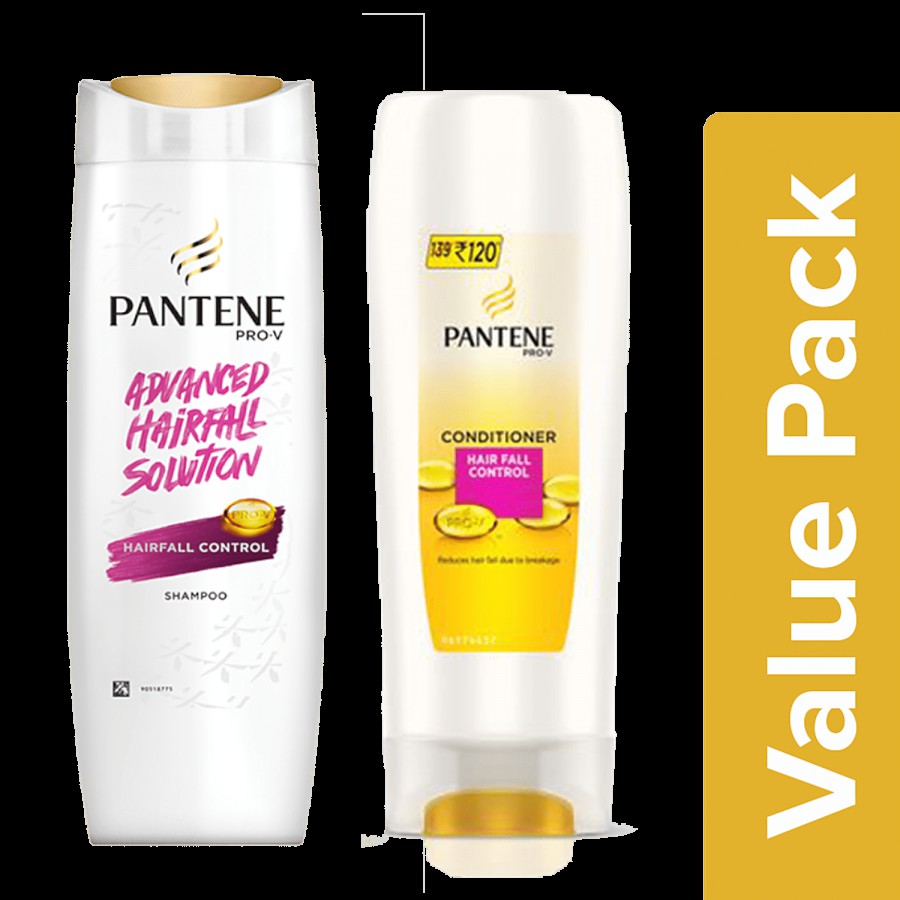 Pantene Advanced Hair Fall Solution Shampoo 340ml + Hair Fall Control Conditioner 180 ml