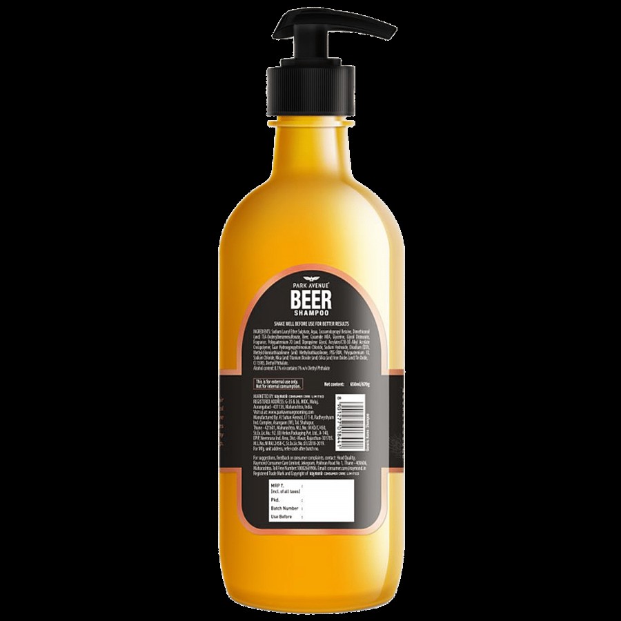 Park Avenue Beer Shampoo - Shiny & Bouncy