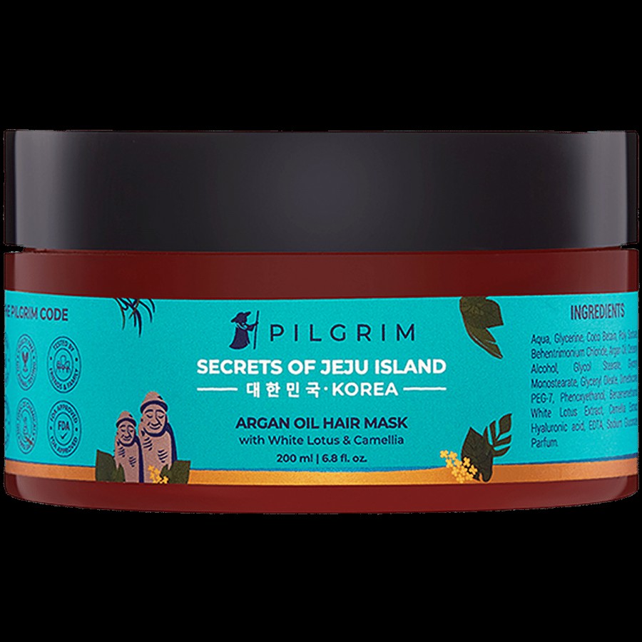 Pilgrim Argan Oil Hair Mask With White Lotus & Camellia - Promotes Growth