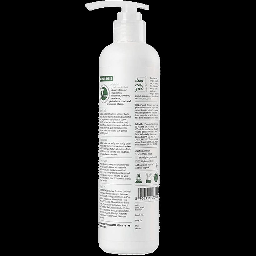 Plum Tea Tree Dandruff Clear Shampoo - Fragrance Free