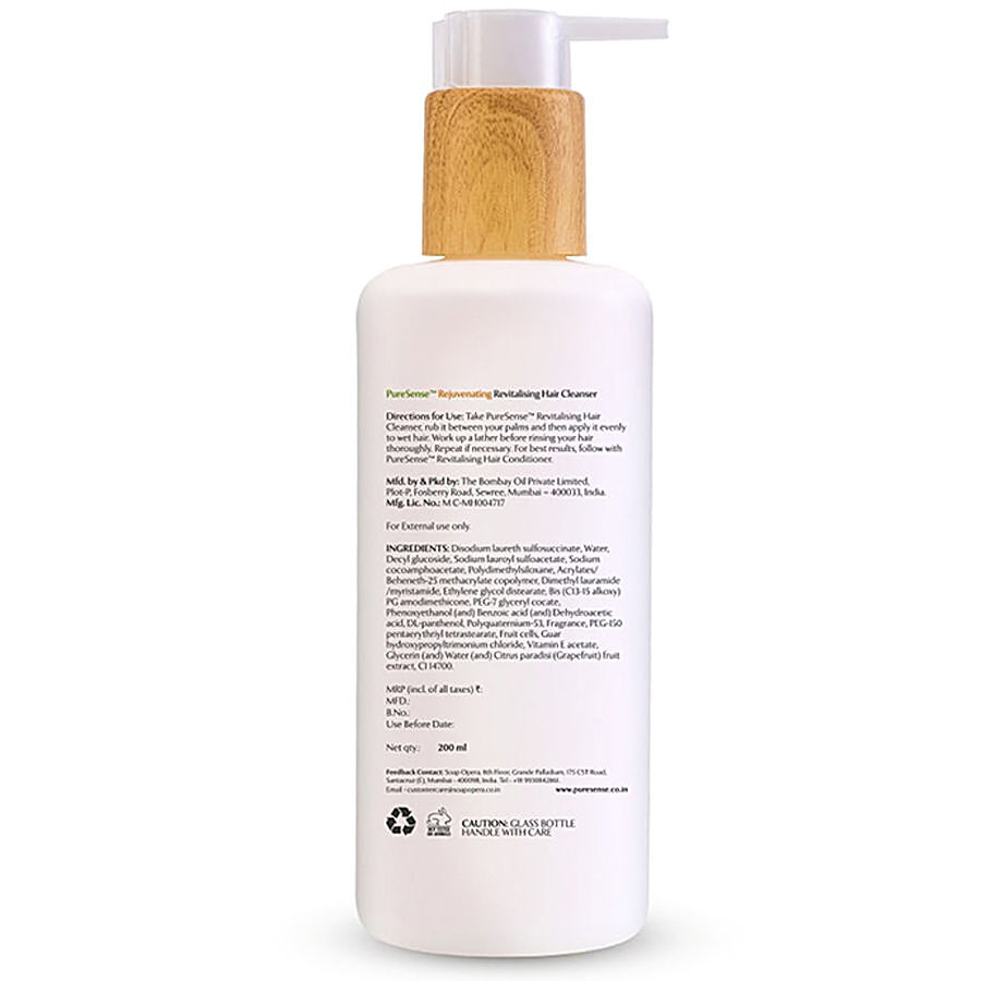 PureSense Grapefruit Revitalising Hair Cleanser - Cleanses & Refreshes Scalp