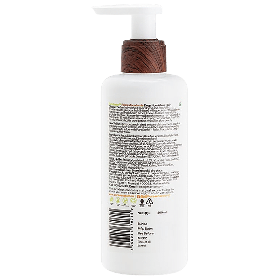 PureSense Relaxing Macadamia Deep Nourishing Hair Cleanser - For Dry Hair