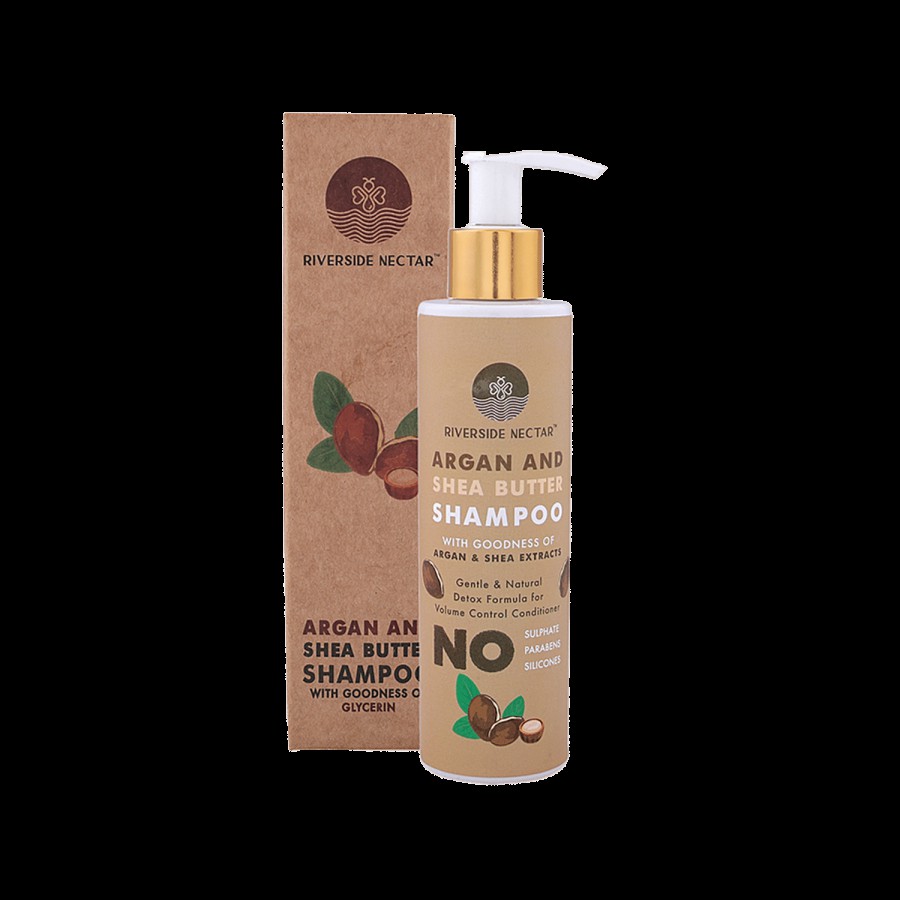 Riverside Nectar Argan & Shea Butter Shampoo - Hair Fall & Volume Control