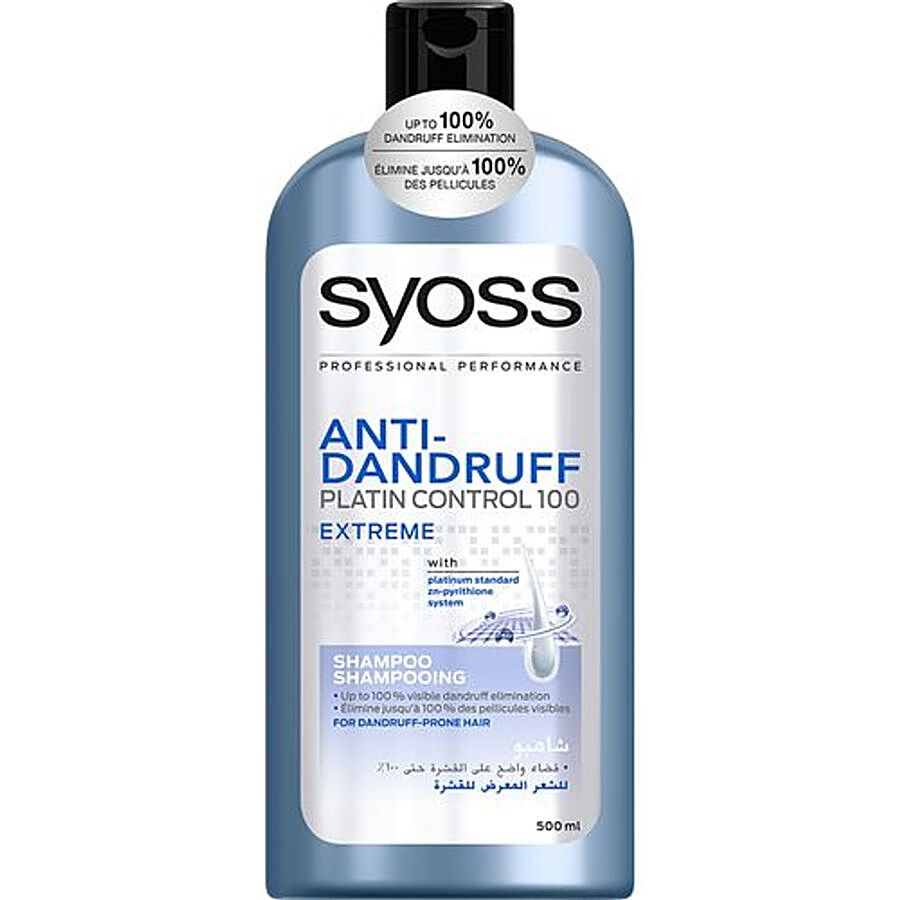 Schwarzkopf SYOSS Anti-Dandruff Platin Control 100 Extreme Shampoo - For Dandruff-Prone Hair