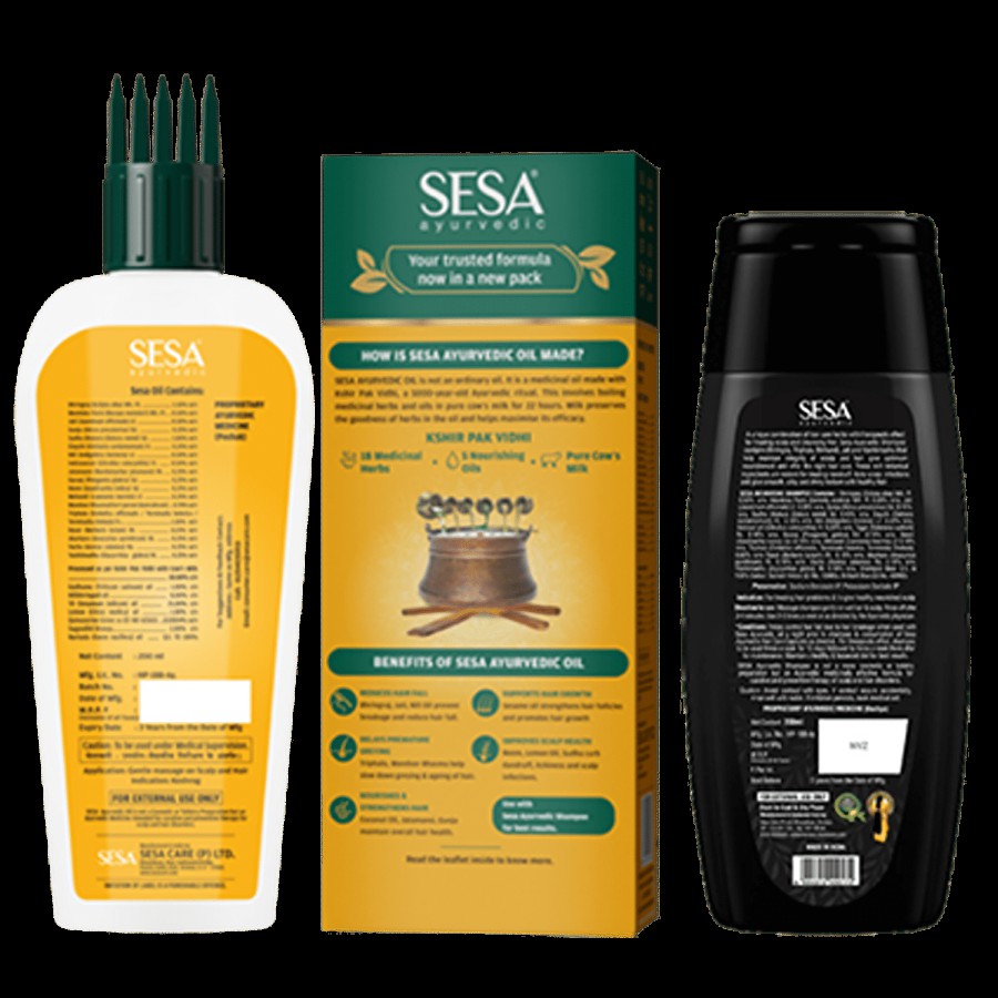 Sesa Combi Pack - Ayurvedic Hair Oil + Medicinal Shampoo