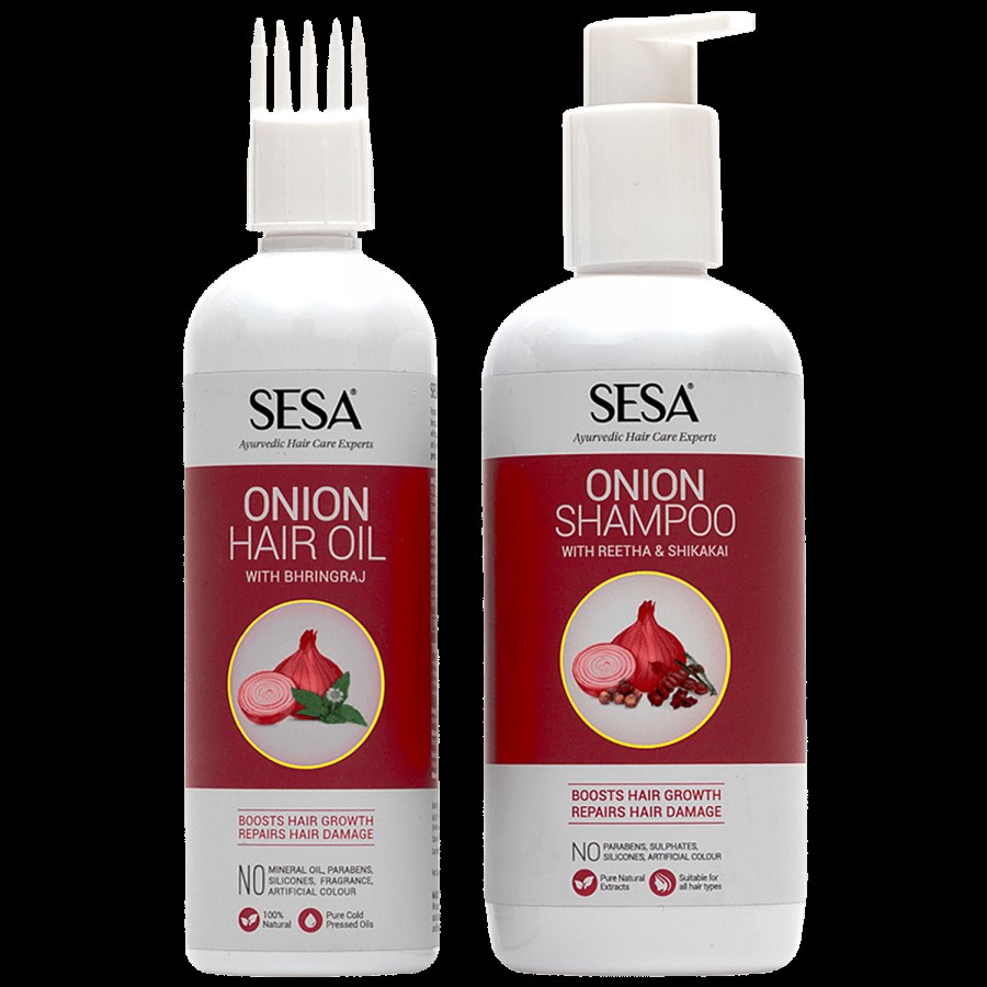 Sesa Onion Combo - Oil + Shampoo