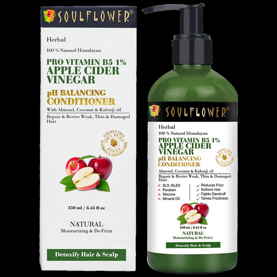 Soulflower Apple Cider Vinegar Conditioner For Stronger & Shiner Hair