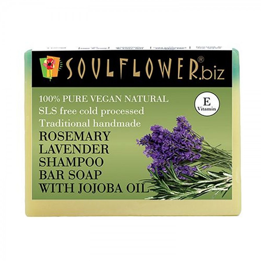 Soulflower Rosemary Lavender Shampoo Bar Soap