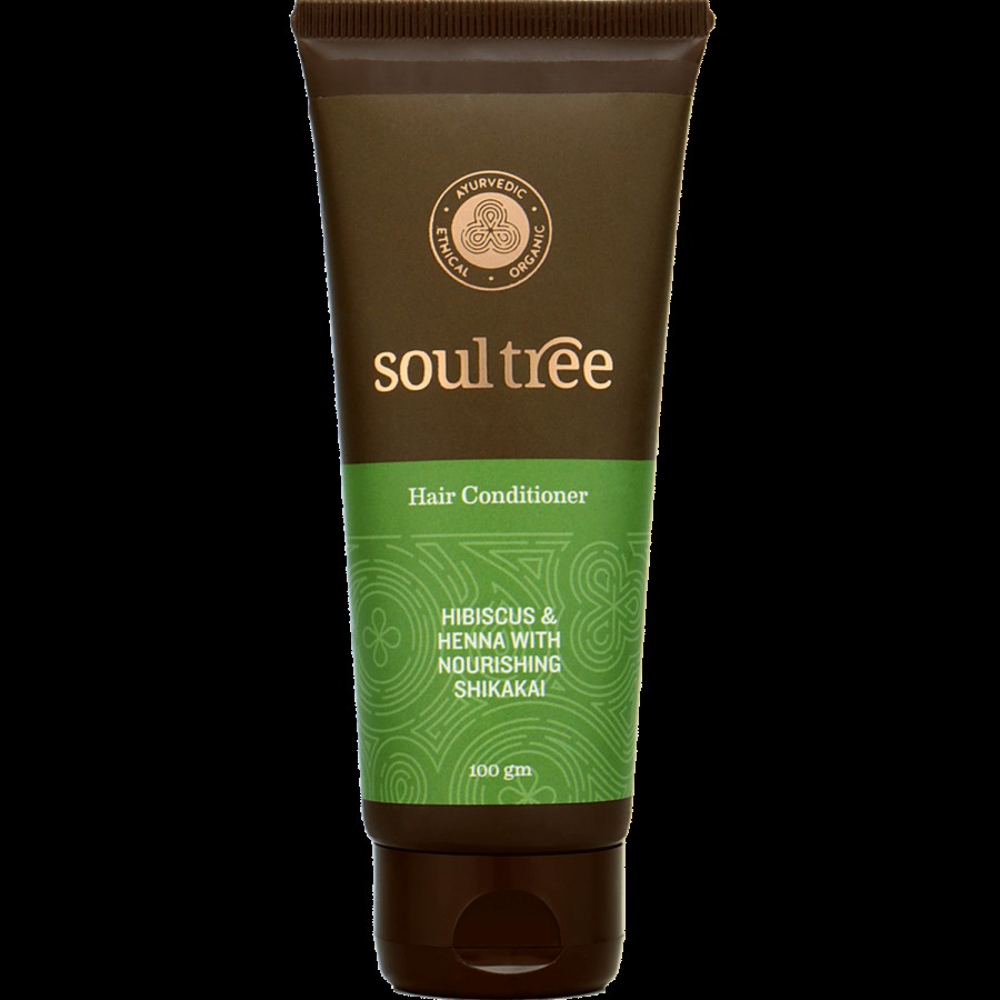 Soultree Ayurvedic Hair Conditioner - Hibiscus & Henna with Nourishing Shikakai