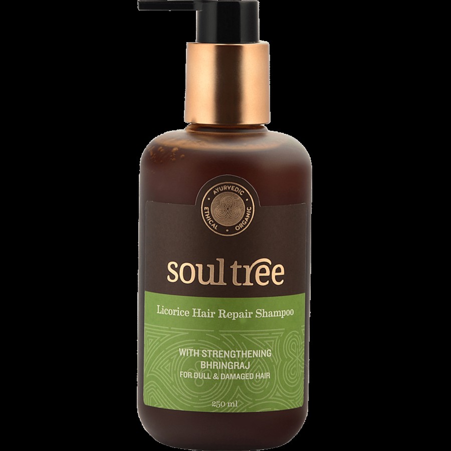 Soultree Ayurvedic Licorice Hair Repair Shampoo - with Strengthening Bhringraj