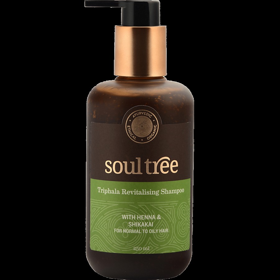 Soultree Ayurvedic Triphala Revitalising Shampoo - with Henna & Shikakai