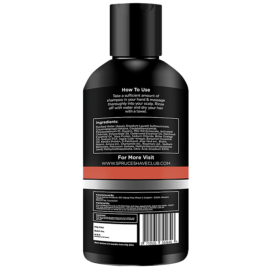 Spruce Shave Club Charcoal & Apple Cider Vinegar Shampoo For Dandruff Control