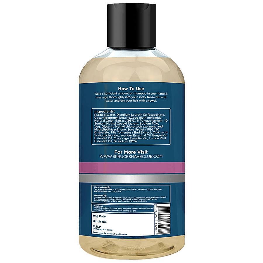 Spruce Shave Club Natural Onion & Clary Sage Shampoo - Hair Fall & Dandruff Control