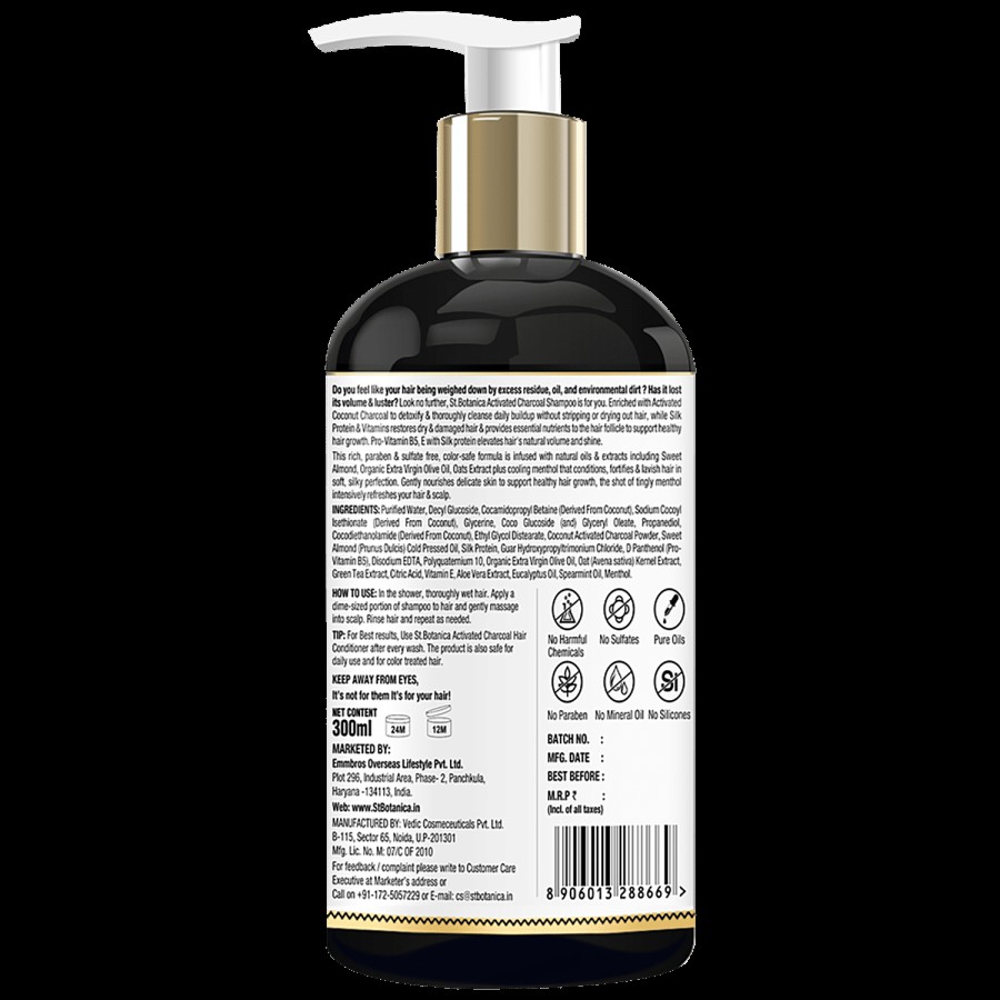 StBotanica Hair Shampoo - Activated Charcoal