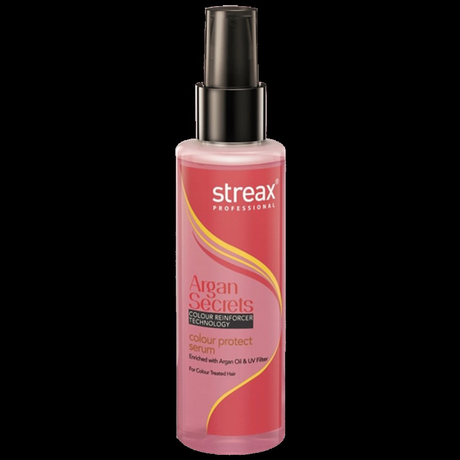 Streax Professional Argan Secrets Colour Protect Serum - With UV Fibre