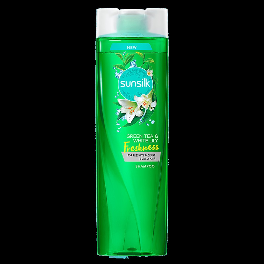 Sunsilk Freshness Hair Shampoo - Green Tea & White Lily