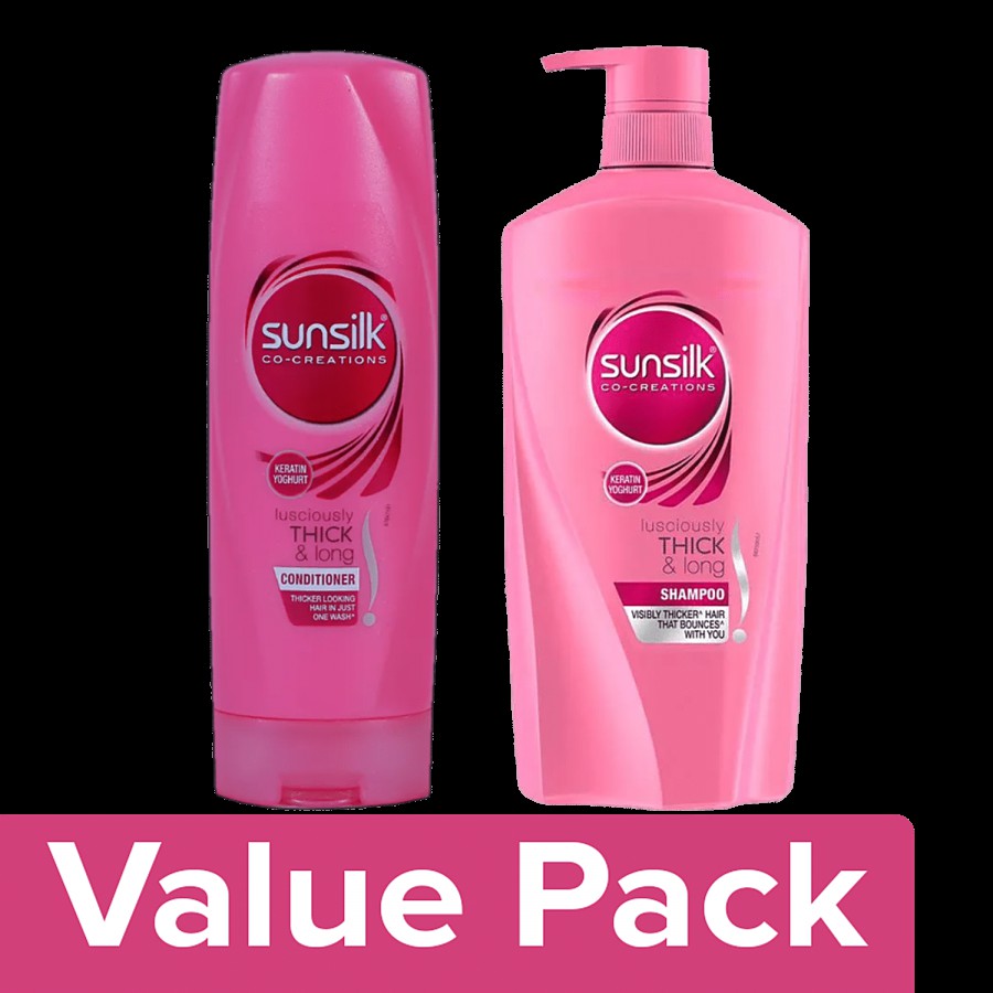 Sunsilk Lusciously Thick & Long  - Shampoo 650 ml + Conditioner 180 ml