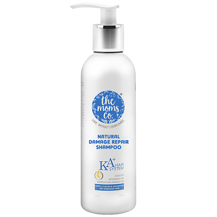 The Moms Co KA+ Hair System Natural Damaged Repair Shampoo - Gently Cleans & Nourishes Dry