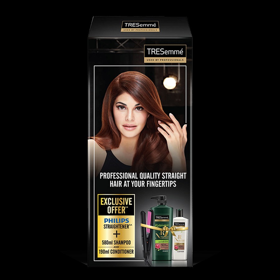 Tresemme Nourish & Replenish Shampoo & Conditioner With Philips Straightener Combo