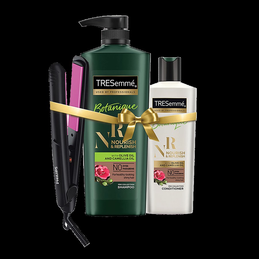 Tresemme Nourish & Replenish Shampoo & Conditioner With Philips Straightener Combo