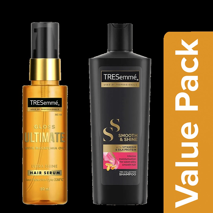 Tresemme Smooth & Shine Shampoo 340 ml + TRESemmé Gloss Ultimate Hair Serum 50 ml