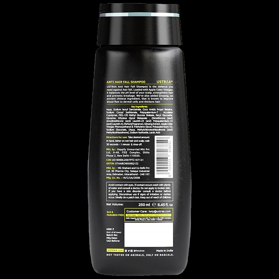 Ustraa Anti Hair Fall Shampoo With Apple Cider Vinegar