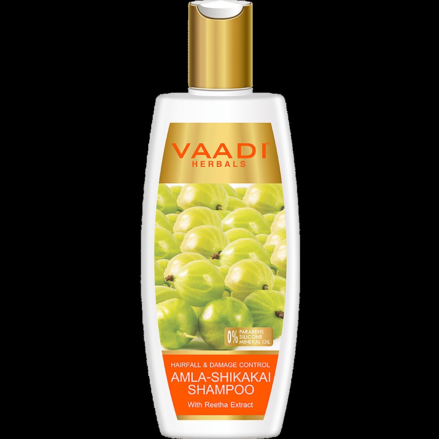 Vaadi Herbals Amla-Shikakai Shampoo With Reetha Extract - Hairfall & Damage Control