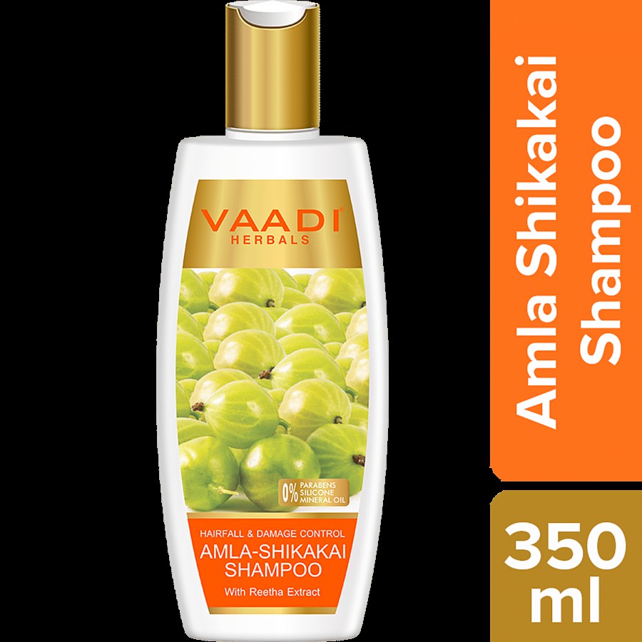 Vaadi Herbals Amla-Shikakai Shampoo With Reetha Extract - Hairfall & Damage Control