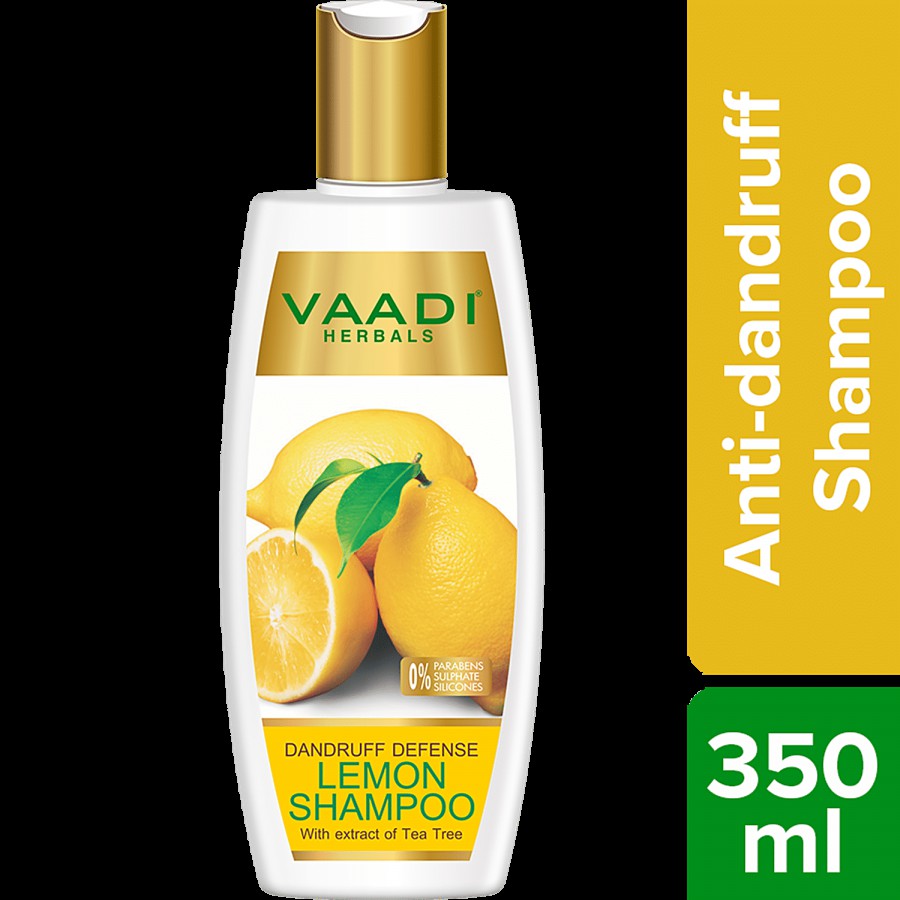 Vaadi Herbals Dandruff Defense Lemon Shampoo With Tea Tree Extract - Paraben Free