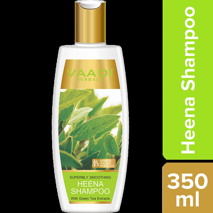 Vaadi Herbals Superbly Smoothing Heena Shampoo With Green Tea Extracts - Paraben Free