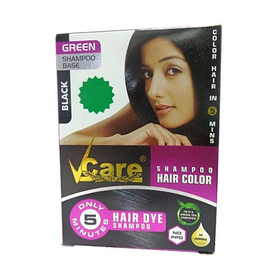 Vcare  Hair Dye Shampoo - Black