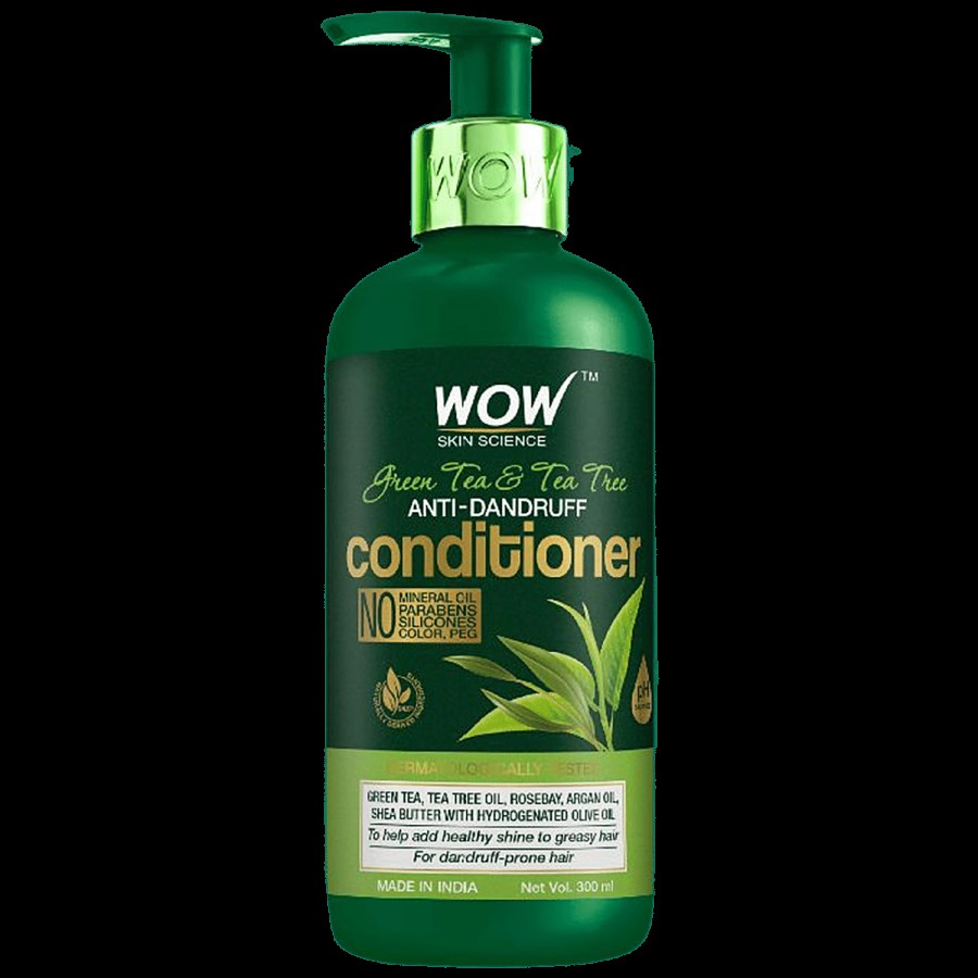 Wow Skin Science Green Tea & Tea Tree Shampoo - Clarify Scalp