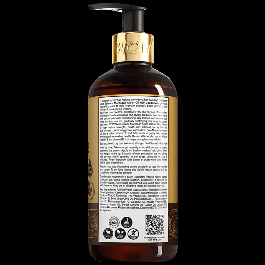 Wow Skin Science Moroccan Argan Oil Conditioner - Locks Moisture