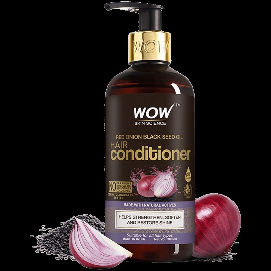 Wow Skin Science Onion Black Seed Oil Hair Conditioner - Helps Strengthen