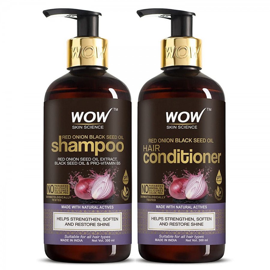 Wow Skin Science Red Onion Black Seed Oil Kit - Shampoo & Conditioner