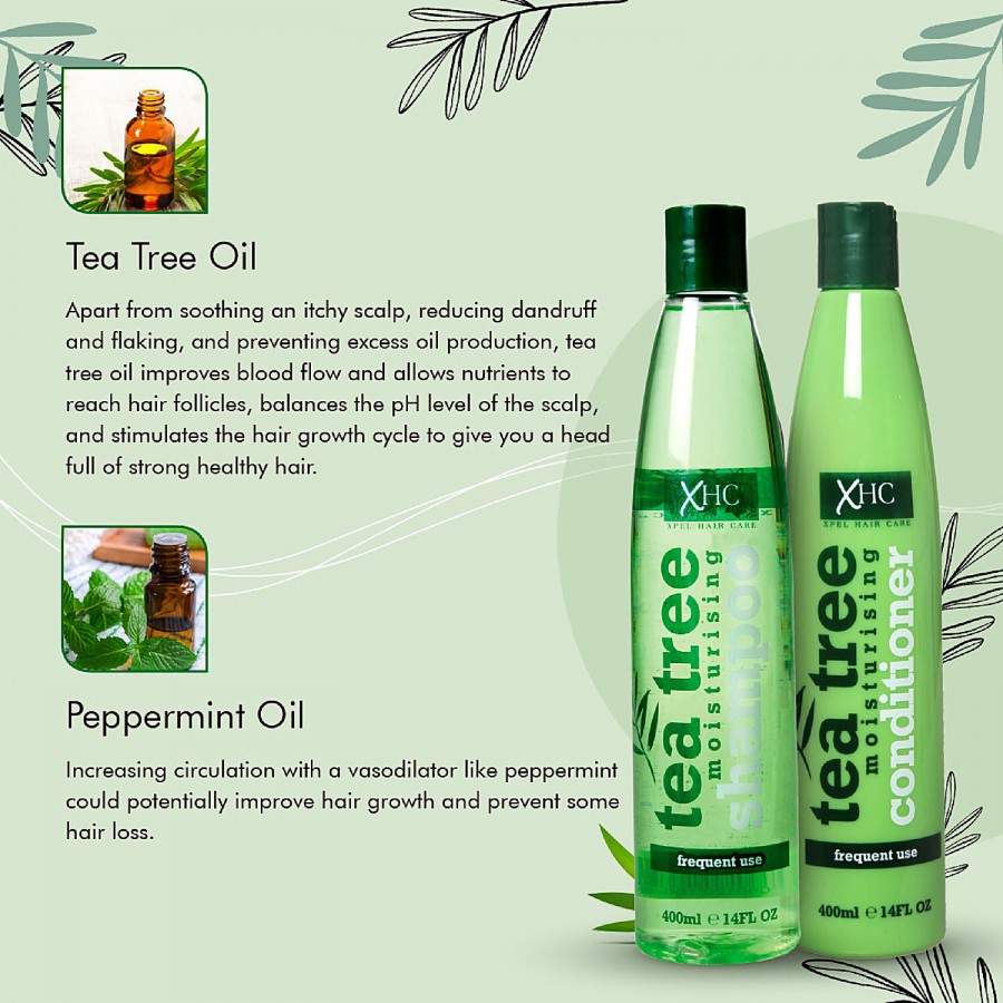 Xpel Marketing  Tea Tree Moisturising Shampoo & Conditioner - With Peppermint Oil