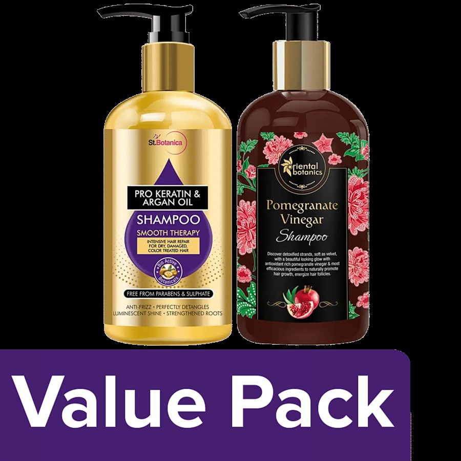 bb Combo Oriental Botanics Pomegranate Shampoo+StBotanica Smooth Therapy Shampoo-300ml