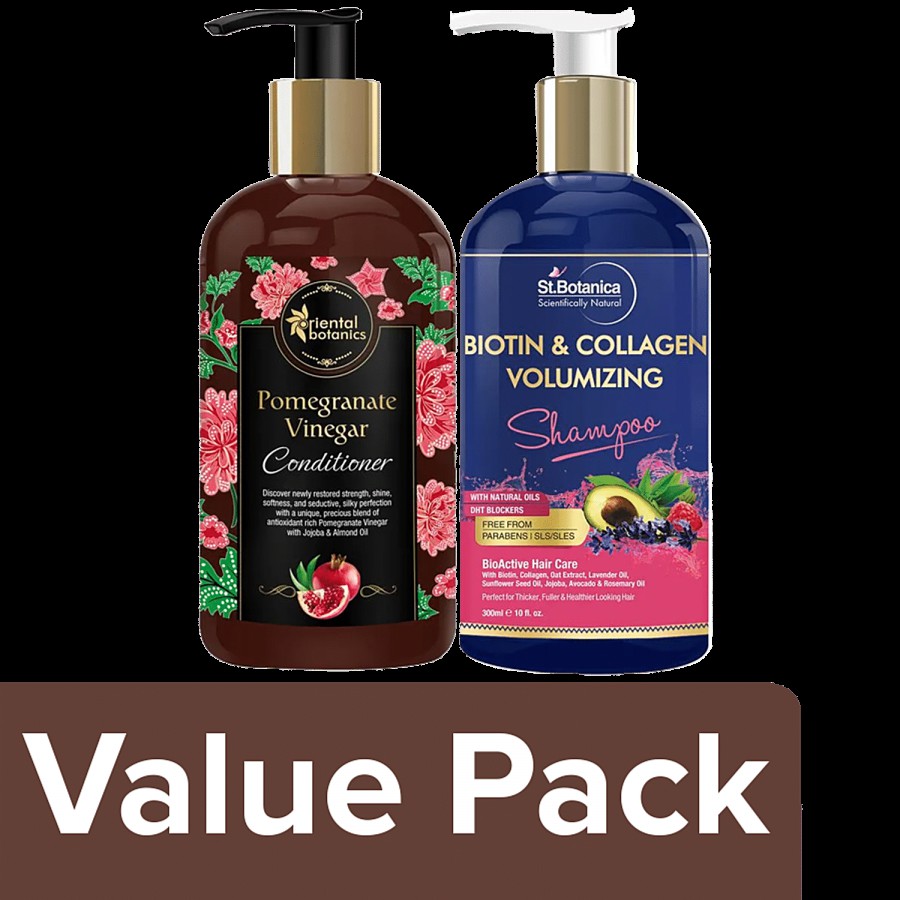 bb Combo StBotanica Volumizing Shampoo+Oriental Botanics Pomegranate Vinegar Cond.-300ml