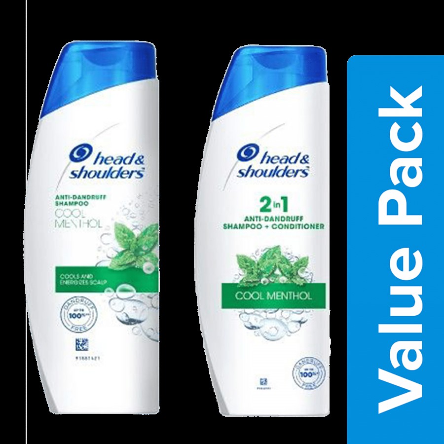 head & shoulders AntiDandruff Shampoo CoolMenthol 2x360ml + Shampoo&Conditioner CoolMenthol 360ml