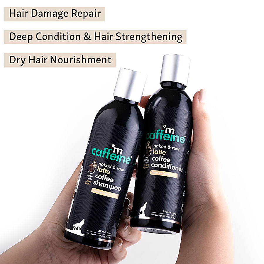 mCaffeine Damage Repair Shampoo & Conditioner - Latte Coffee Routine