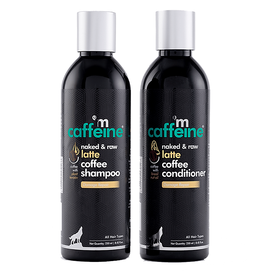 mCaffeine Damage Repair Shampoo & Conditioner - Latte Coffee Routine