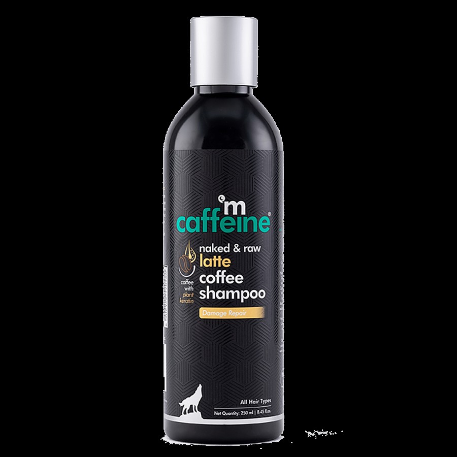 mCaffeine Naked & Raw Latte Coffee Shampoo With Coconut Milk - Damage Repair