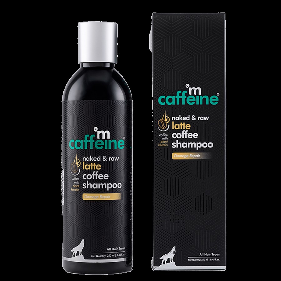 mCaffeine Naked & Raw Latte Coffee Shampoo With Coconut Milk - Damage Repair