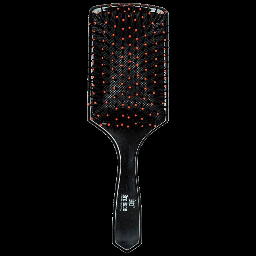 Bronson professional Paddle Brush For De-Tangling & Smoothening - Colour May Vary