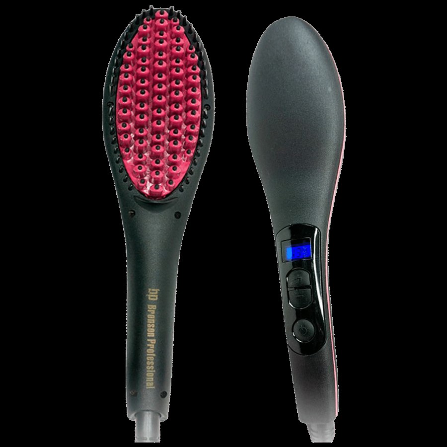 Bronson professional Simply Straight/Straight Artifact Ceramic Hair Straight Brush - Colour May Vary