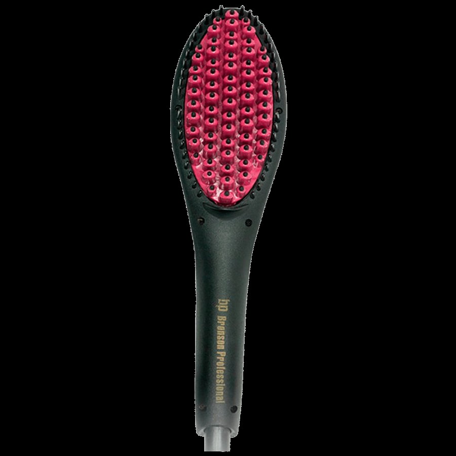 Bronson professional Simply Straight/Straight Artifact Ceramic Hair Straight Brush - Colour May Vary