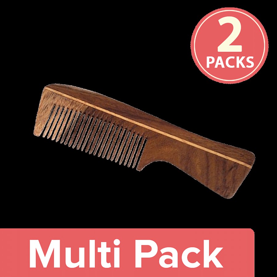 Filone Wooden Pocket Handle Comb - W02