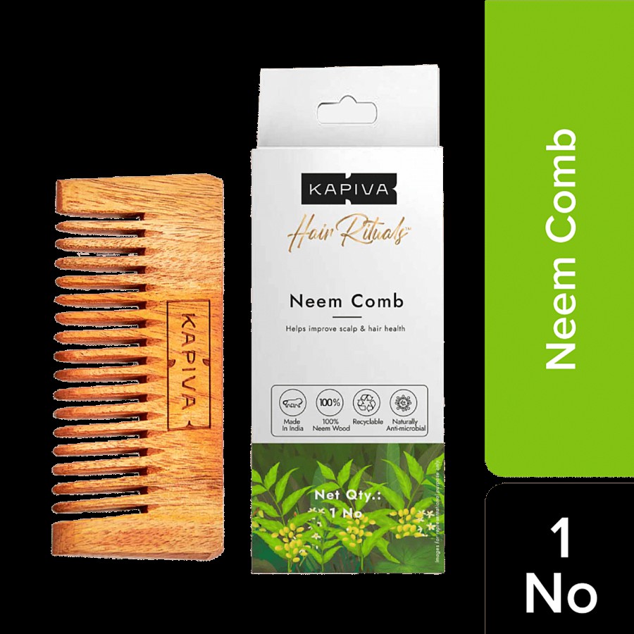 Kapiva Neem Comb - Improves Hair Growth