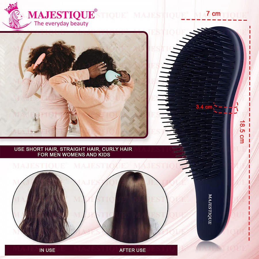 Majestique Curve Detangling Hair Brush - Lightweight