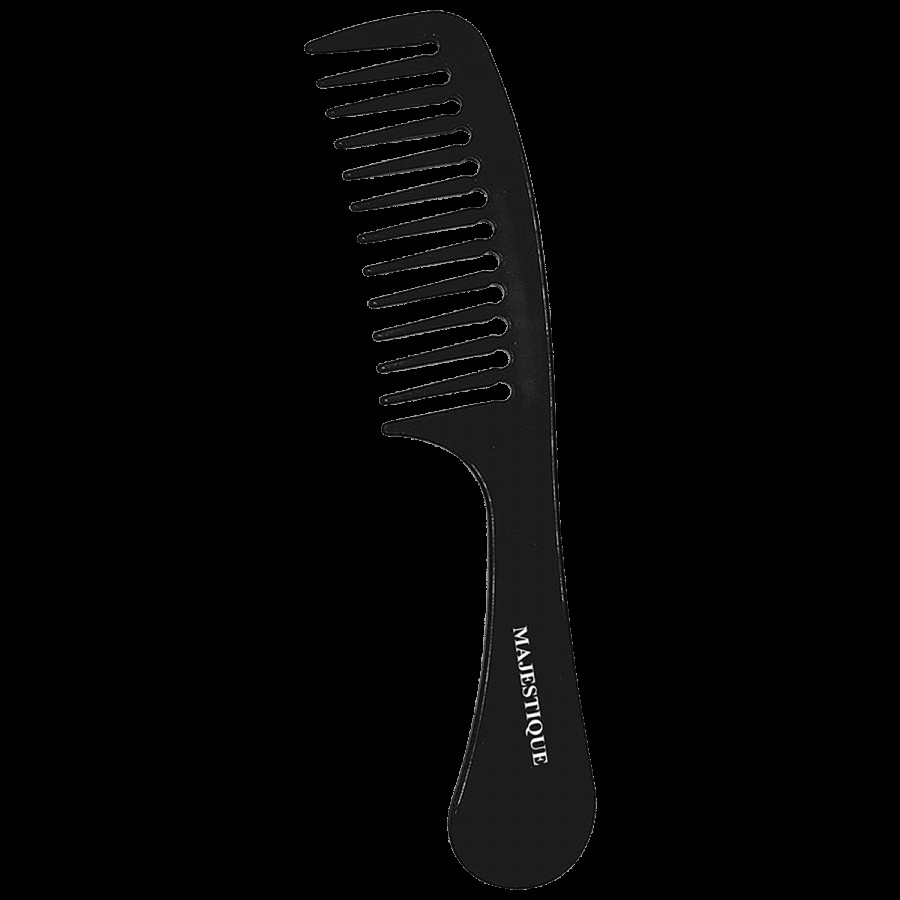 Majestique Hair Detangling Comb With Handle - Round Teeth